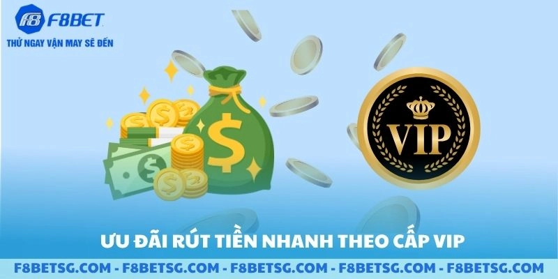 Ưu đãi rút tiền nhanh theo cấp độ vip