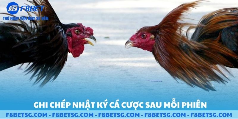 Ghi chép nhật kí cá cược sau mỗi phiên đá gà